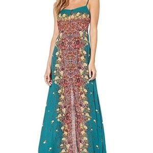 Free People Morning Song Slip Dress in Jade